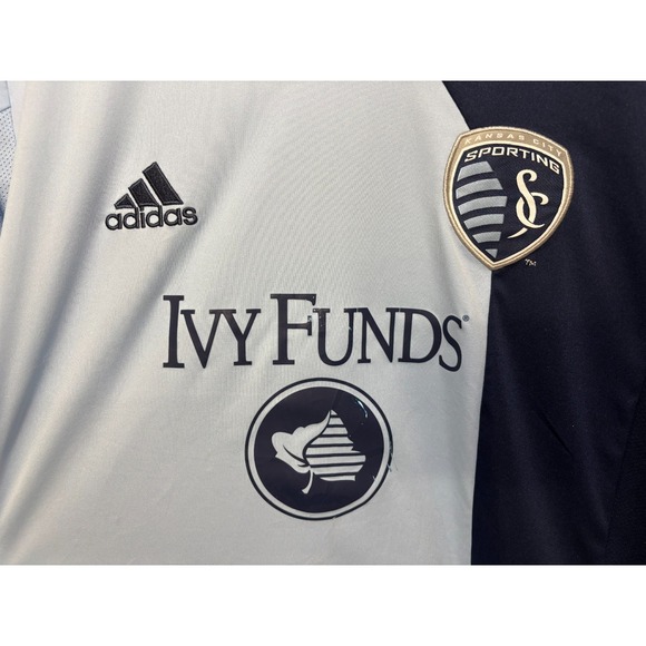 Sporting Kansas City 2013 MLS Adidas Soccer Jersey Climacool Two Tone Blue Large - Picture 4 of 7